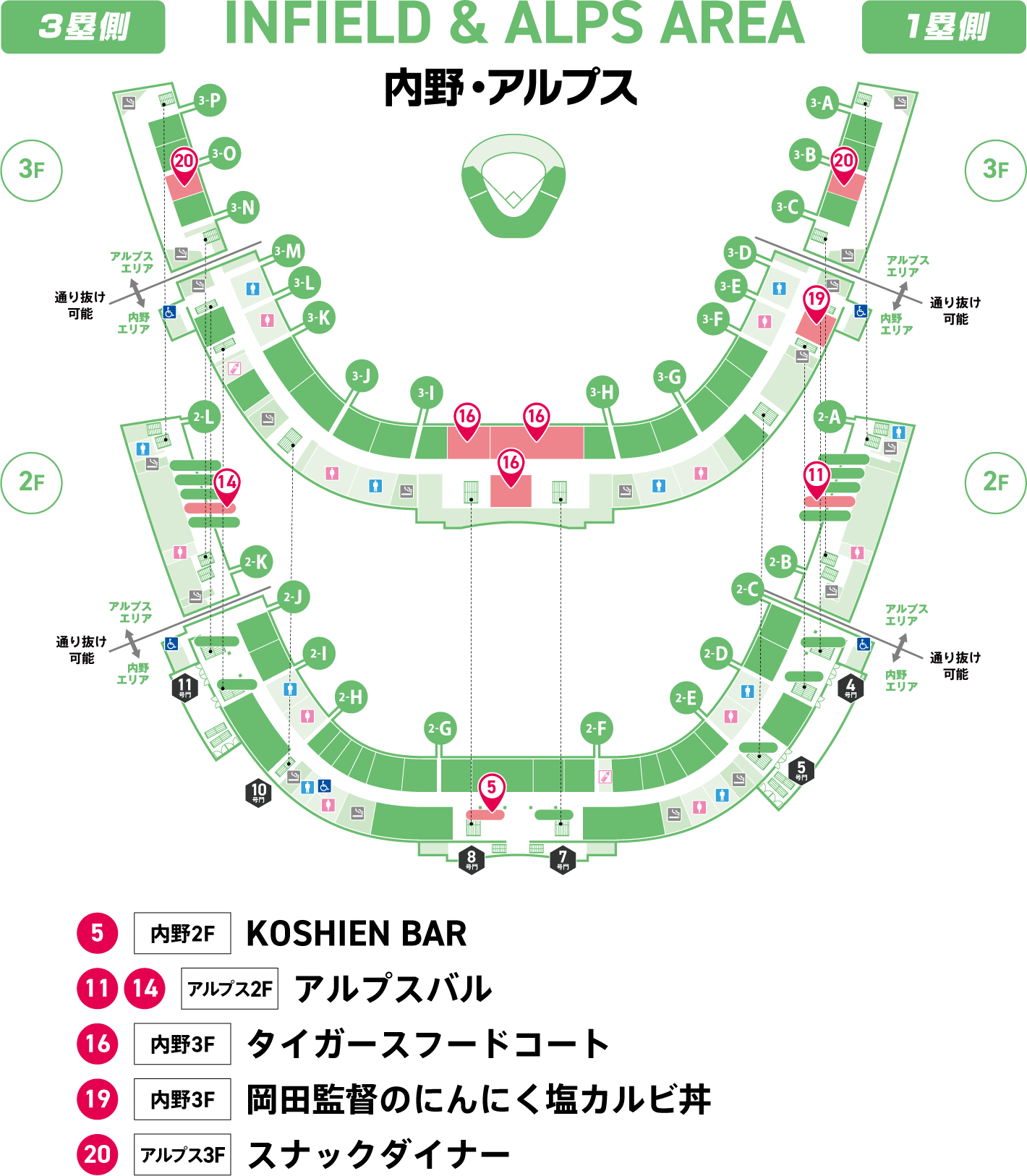 内野・アルプス