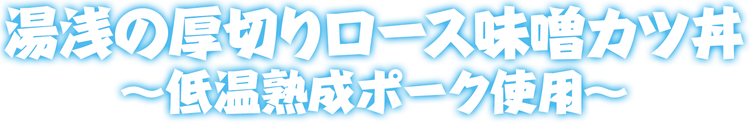 湯浅の厚切りロース味噌カツ丼～低温熟成ポーク使用～