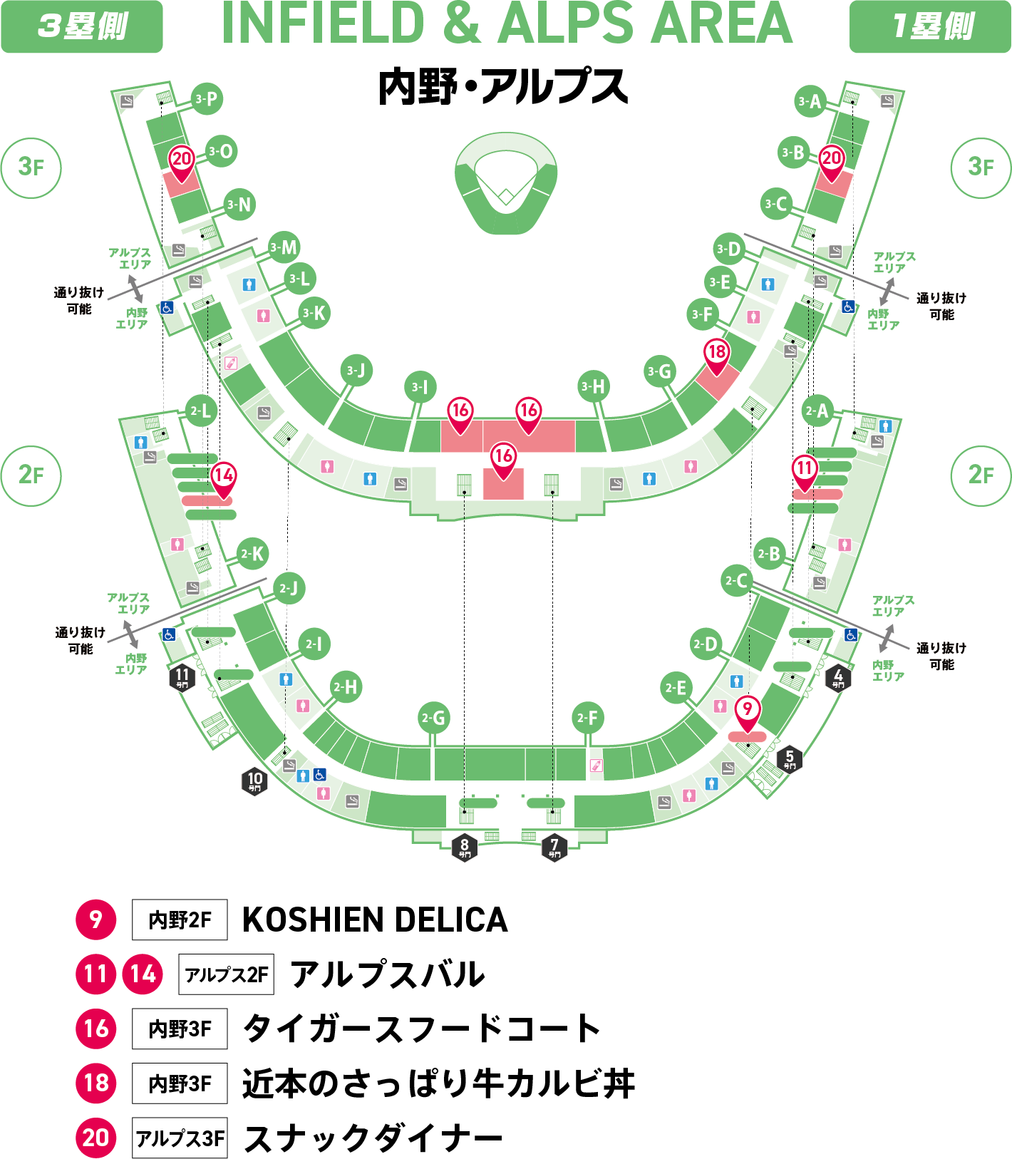 内野・アルプス