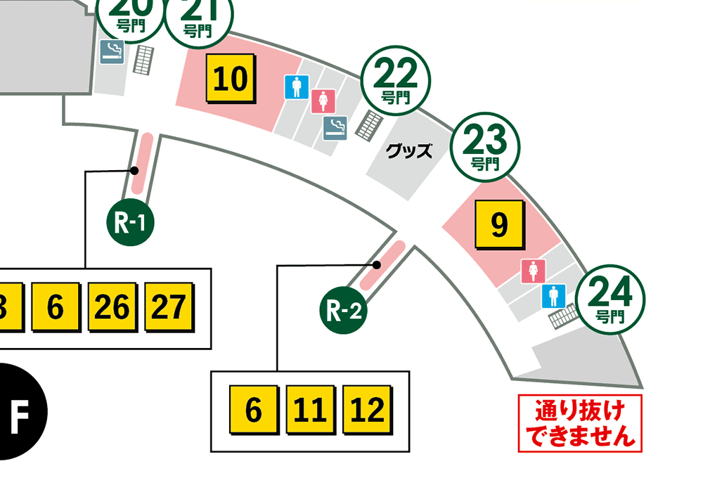 外野1Fライト側