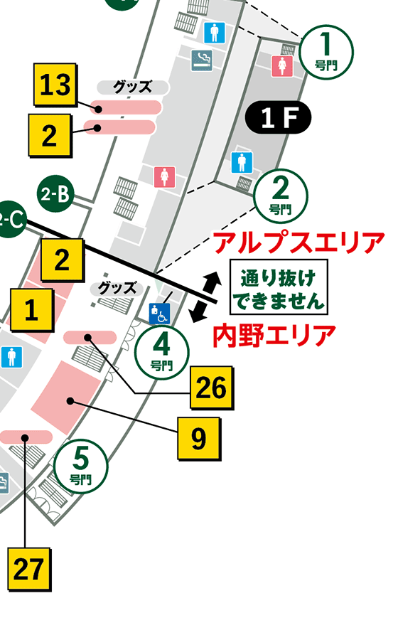 2F1塁側