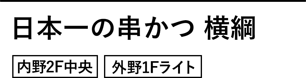 日本一の串かつ 横綱