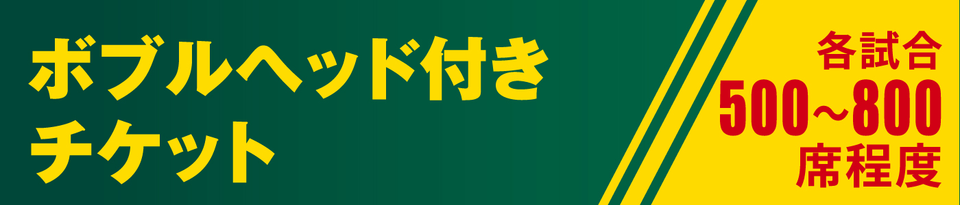 ボブルヘッド付きチケット 各試合500席程度